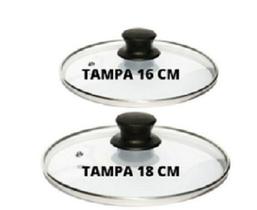 Kit Jogo 2 Tampa De Vidro Avulsa 16cm 18cm