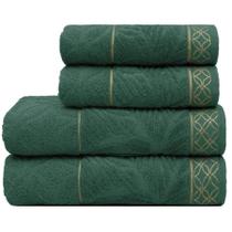 KIT Jogo 2 Toalhas de Banho e 2 Toalhas de Rosto Appel Nativa 100% Algodão Macia Luxo