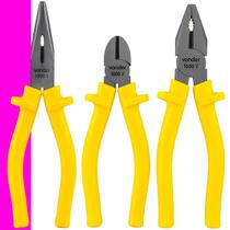 Kit Jogo 3 Alicates Multifuncional De Corte Universal E Bico Kit Jogo 3 Alicates Multifuncional De Corte Universal E Bico