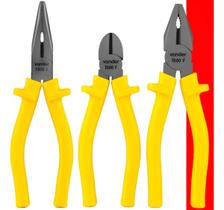 Kit Jogo 3 Alicates Multifuncional De Corte Universal E Bico