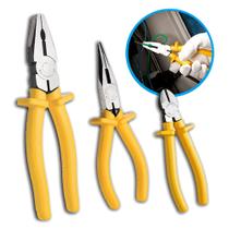 Kit Jogo 3 Alicates Tramontina Ferramentas Universal Corte Bico