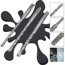 Kit Jogo 3 Brocas Videa Para Concreto Martelete Sds plus