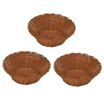 Kit Jogo 3 Cestas Redonda Torrada Pão De Queijo Alimento Multiuso 28cm Kit Jogo 3 Cestas Redonda Torrada Pão De Queijo Alimento Multiuso 28cm