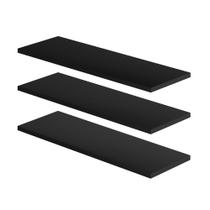 Kit Jogo 3 Unidades Prateleiras Retangulares Simples Mdf Para Decoração Organização Expositor Livros Kit Jogo 3 Unidades Prateleiras Retangulares Simples Mdf Para Decoração Organização Expositor Livros