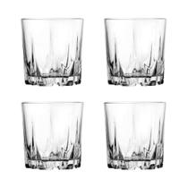 kit jogo 4 6 12 Copo Pasabahce Karat 295ml para Whisky Design Lapidado Estilo Clássico Copo para Whisky Bourbon e Drinks