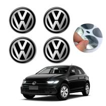 Kit Jogo 4 Emblema Adesivo para Calota VW Volkswagen Resinado 48mm