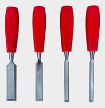 Kit Jogo 4 Formão Para Madeira Cabo Reforçado Profissional