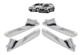 Kit Jogo 4 Gatilho Maçaneta Interna Hb20 Até 2019 Cromada