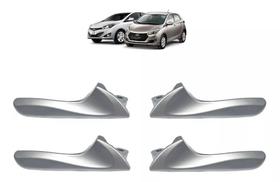 Kit Jogo 4 Gatilho Maçaneta Interna Hb20 Até 2019 Prata