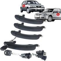 Kit Jogo 4 Maçaneta Externa Porta + Maçaneta Porta Malas + Cilindro Ignição para VW Volkswagen Gol / Parati - 4 Portas - Kit Jogo 4 Maçaneta Externa Porta + Maçaneta Porta Malas + Cilindro Ignição para VW Volkswagen Gol / Parati - 4 Portas -