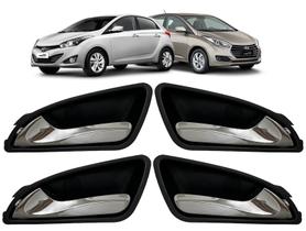 Kit Jogo 4 Maçanetas Internas Puxador Portas Dianteiras Traseiras HB20 2013 2014 2015 2016 2017 2018 2019