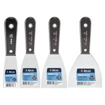 Kit Jogo 4 Peças Para Massa Gesso Pintura Espátula Aço Kit Jogo 4 Peças Para Massa Gesso Pintura Espátula Aço