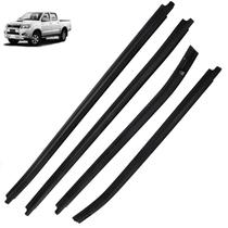 Kit Jogo 4 Pestanas Externas Moldura Borracha Guarnição Acabamento Portas Dianteiro Traseiro Hilux 2005 2006 2007 2008