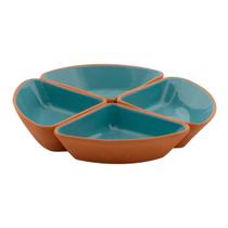 Kit Jogo 4 Petisqueiras De Cerâmica Frios Petiscos 190ml Aldeia Rustica