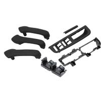 Kit Jogo 4 Puxadores Base Portas Comando Preto Golf/Bora
