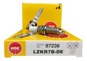 Kit jogo 4 velas ignição convencional ngk lzkr7b-de Kit jogo 4 velas ignição convencional ngk lzkr7b-de