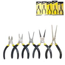 Kit Jogo 5 Mini Alicates Corte Universal Reto Redondo Longo Kit Jogo 5 Mini Alicates Corte Universal Reto Redondo Longo