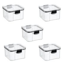 Kit Jogo 5 Potes Herméticos Organizador De Alimentos 450 ml - Ditoy