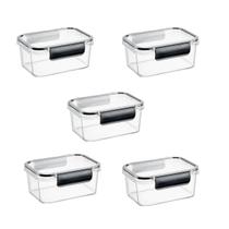 Kit Jogo 5 Potes Herméticos Organizador De Alimentos 500ML - Ditoy