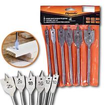 Kit Jogo 6 Brocas Chatas Para Madeira Furadeira - 10mm a 25mm - Sparta
