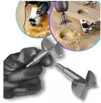 Kit Jogo 6 Brocas Fresas Forstner 3060mm Madeira Dobradiça