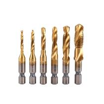 Kit Jogo 6 Brocas Macho Fura e Faz Rosca M3 M4 M5 M6 M8 M10