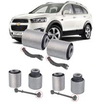 Kit jogo 6 buchas braço reto e braço curvo captiva 2008 2009 2010 2011 2012 2013 2014 2015 2016 2017