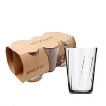 Kit Jogo 6 Copo Vidro Amazon 190ml Nadir Figueiredo Colorex uso geral água café refrigerante leite