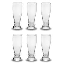 Kit Jogo 6 Copos De Vidro Cerveja 200ml Restaurante Tulipa Bar Hotel Buffet Resistente Tulipinha