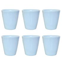 Kit Jogo 6 Copos Refresco 120ml - Porcelana branca