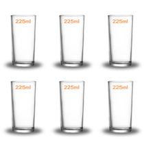 Kit Jogo 6 ou 12 Copos De Vidro 225ml Resistente Água Refri Drinks Bar Restaurante Hotel Buffet