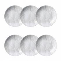 Kit Jogo 6 Pratos Fundos Tramontina Arbo Porcelana 21 cm