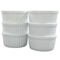 Kit Jogo 6 Ramequim 250ml Tigela Bowl Porcelana Branca (2)
