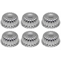 Kit Jogo 6x Forma De Bolo Mini 9x4cm Decorada 2 Torta Pudim Kit Jogo 6x Forma De Bolo Mini 9x4cm Decorada 2 Torta Pudim