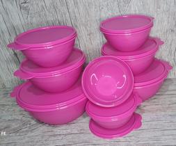 Kit Jogo 8 Tigelas Maravilhosa Redonda Tupperware- Original