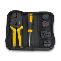 Kit Jogo Alicate Multifunções Crimpagem Terminal Fios Cabos Ilhós E Chave Phillips- Exbom