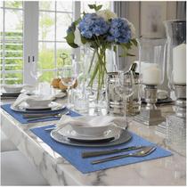 Kit Jogo Americano 10 Peças acompanha Porta Copos Sisal Azul Claro Sousplat Decoração Mesa Posta Kit Jogo Americano 10 Peças acompanha Porta Copos Sisal Azul Claro Sousplat Decoração Mesa Posta