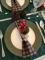 Kit Jogo Americano 12 Lugares + Anel Guardanapo + Guardanapo