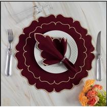 Kit Jogo Americano 12 Pçs Souplats Mesa De 6 Lugares Mesa Posta Guardanapo Supla sousplat Kit Jogo Americano 12 Pçs Souplats Mesa De 6 Lugares Mesa Posta Guardanapo Supla sousplat