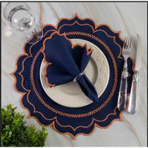 Kit Jogo Americano 12 Pçs Souplats Mesa De 6 Lugares Mesa Posta Guardanapo Supla sousplat