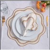 Kit Jogo Americano 12 Pçs Souplats Mesa De 6 Lugares Mesa Posta Guardanapo Supla sousplat Kit Jogo Americano 12 Pçs Souplats Mesa De 6 Lugares Mesa Posta Guardanapo Supla sousplat