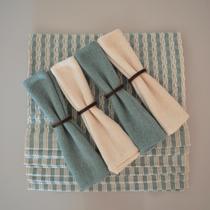 Kit Jogo Americano 4 Lugares Pistache Com Cru Mesa Posta De Luxo Tear Mineiro 100% Algodão Kit Jogo Americano 4 Lugares Pistache Com Cru Mesa Posta De Luxo Tear Mineiro 100% Algodão