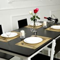 Kit Jogo Americano 45x30cm Rectangular Souplast Impermeável Lavável Jantar Elegante Mesa Posta