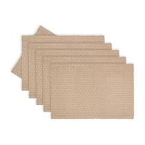 Kit Jogo Americano 7 Peças Artesanal Tecido Algodão Lavável