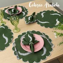 Kit Jogo Americano Arabela 12 Pçs Souplats Mesa De 6 Lugares Mesa Posta Guardanapo Supla