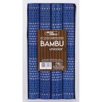 Kit Jogo Americano Bambu 4 Peças Unicolor Jolitex Kit Jogo Americano Bambu 4 Peças Unicolor Jolitex