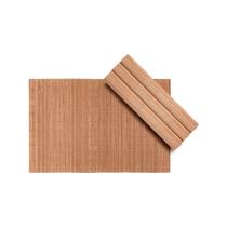 Kit Jogo Americano Bambu Caramelo Com 03 Peças