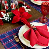 Kit Jogo Americano Completo Natal Mesa Posta Brilhante Natalina