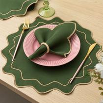 Kit Jogo Americano Denver 12 Pçs Souplats Mesa De 6 Lugares Mesa Posta Guardanapo Supla