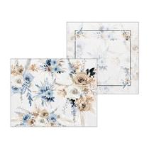 Kit Jogo Americano + Guardanapo Boho Azul/Ambar